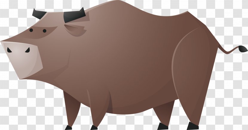 Cattle Ox Calf - Animation - Brown Cow Vector Transparent PNG
