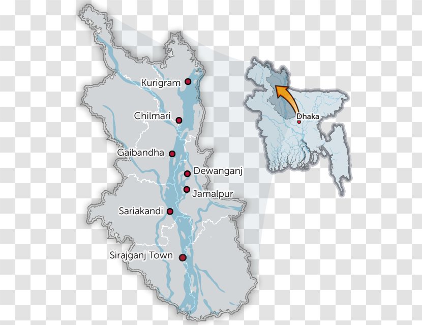 Sirajganj District Gaibandha Jamalpur Dhaka Division - Town - Bangladesh Map Transparent PNG