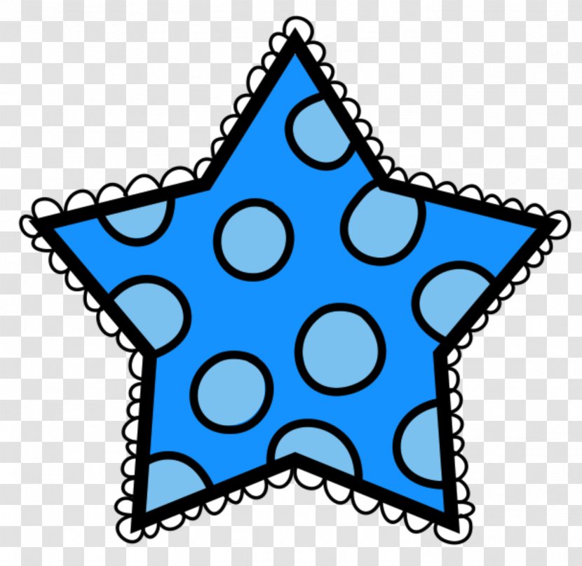 Star Polka Dot Blue Clip Art - Quiet Student Cliparts Transparent PNG