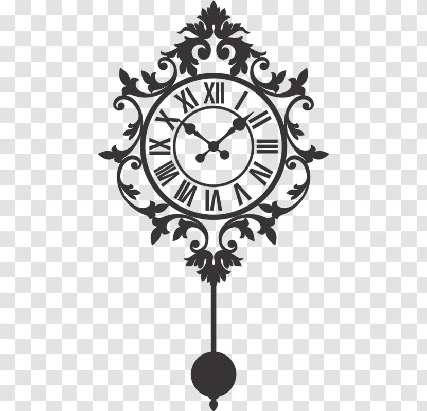Clock Clip Art Vector Graphics Wall Decal Silhouette Transparent PNG