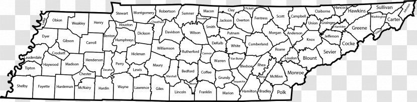 East Tennessee Middle Upton County Map County, North Carolina - Line Art Transparent PNG