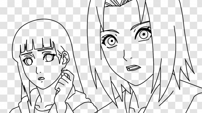 Sakura Haruno Hinata Hyuga Line Art Naruto Shippuden: Vs. Sasuke Uchiha - Tree Transparent PNG