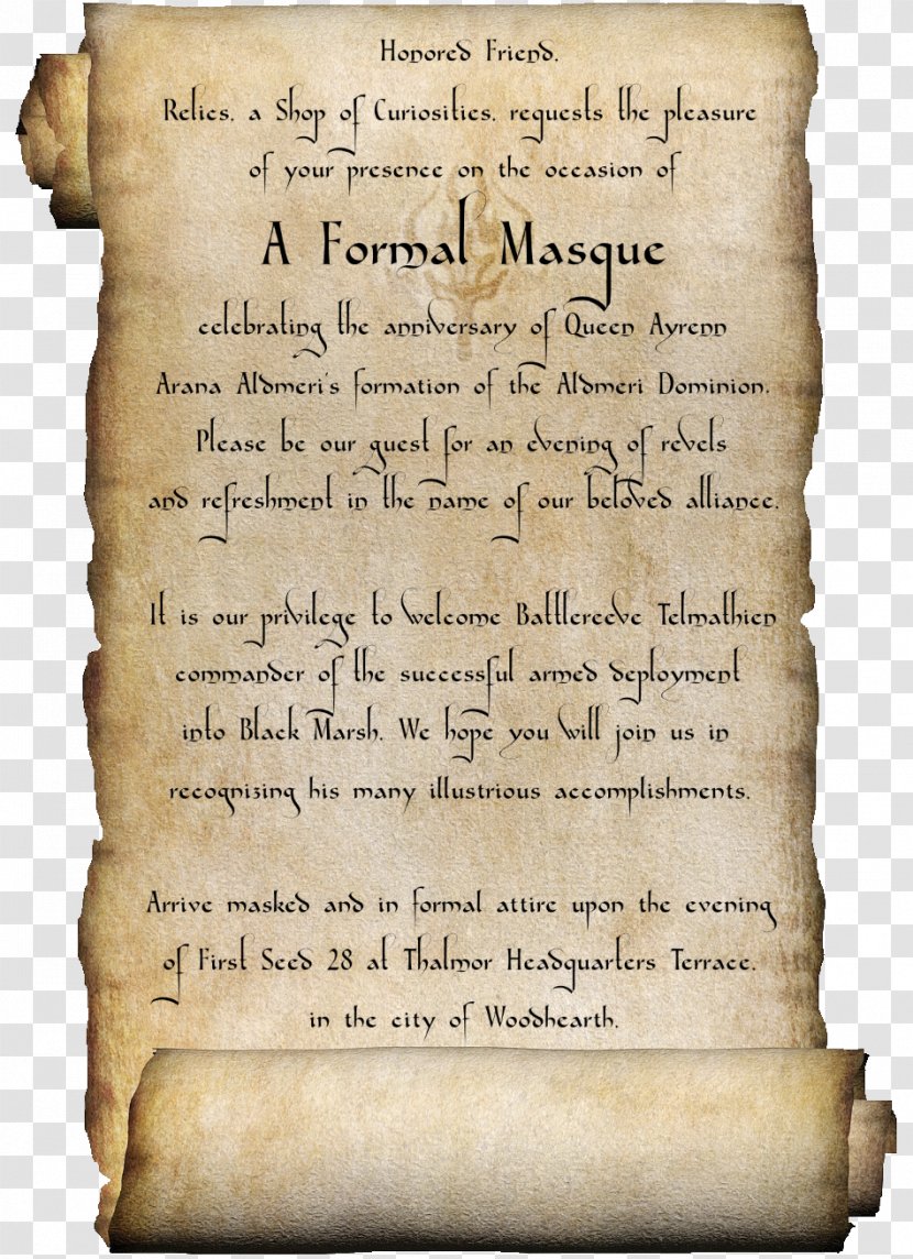 Parchment Paper Scroll - Document - Commemoration Transparent PNG