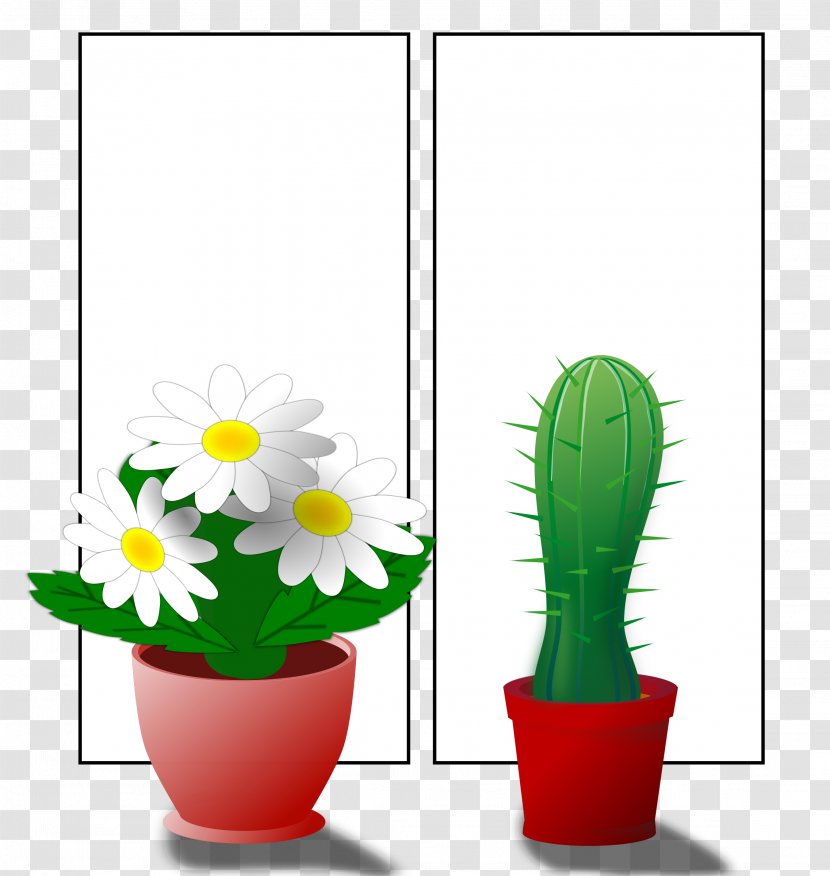 Plant Desktop Wallpaper Clip Art - Cactus - Windowsill Transparent PNG