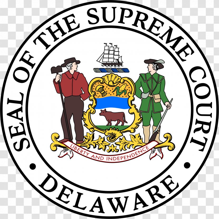 Seal Of Delaware Flag Supreme Court U.S. State - Coat Arms Transparent PNG