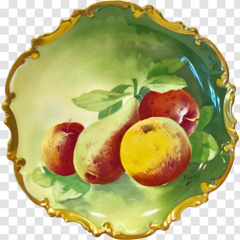 Limoges Plate Still Life Art Peach - Antique Transparent PNG