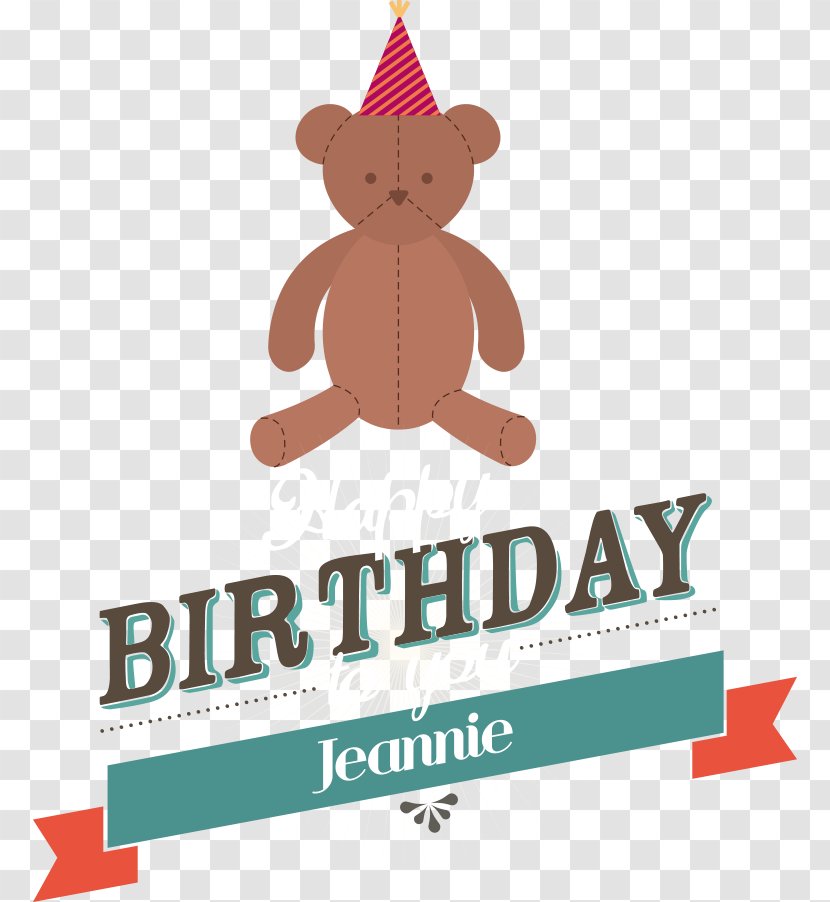 Happy Birthday To You Illustration - Tree - Vector Cartoon Bear Transparent PNG