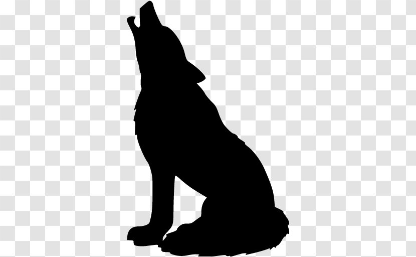Black Wolf Big Bad Arctic Clip Art - And White - Silhouette Transparent PNG