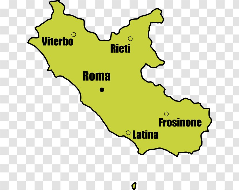Rome Civitavecchia Regions Of Italy Map Travel - Area Transparent PNG