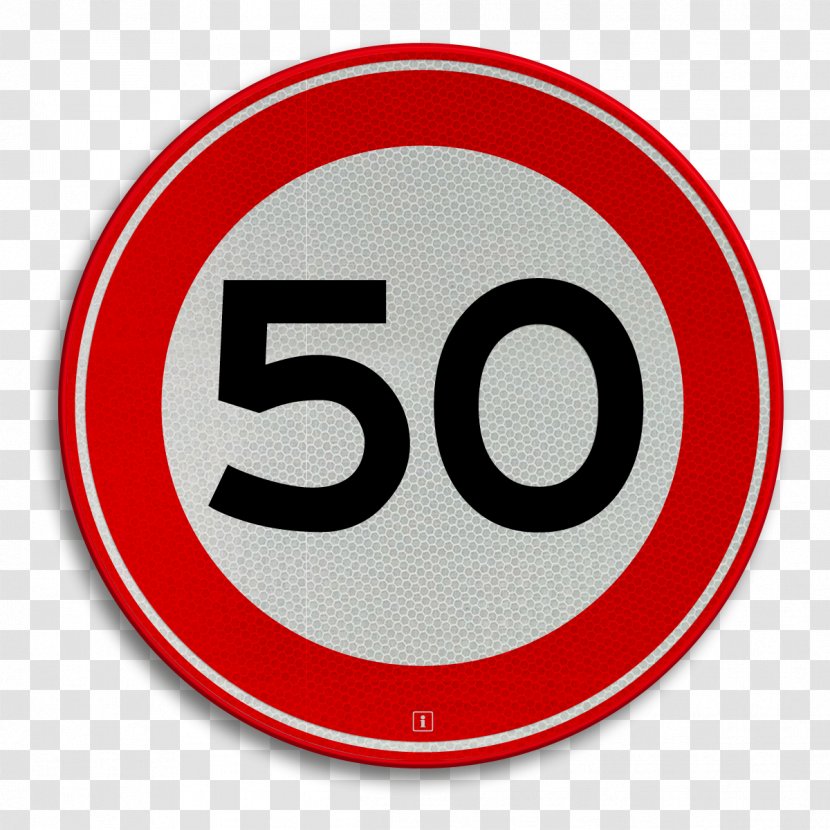 Traffic Sign 30 Km/h Zone Kilometer Per Hour Speed Limit Verkeersteken - Symbol - 50 Transparent PNG