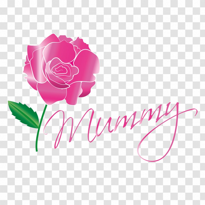 Garden Roses Flower Logo Wall Decal - Rose - Mother's Day Graphic Design Transparent PNG