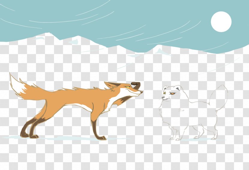 Red Fox Arctic - Illustration - Vector And White Transparent PNG