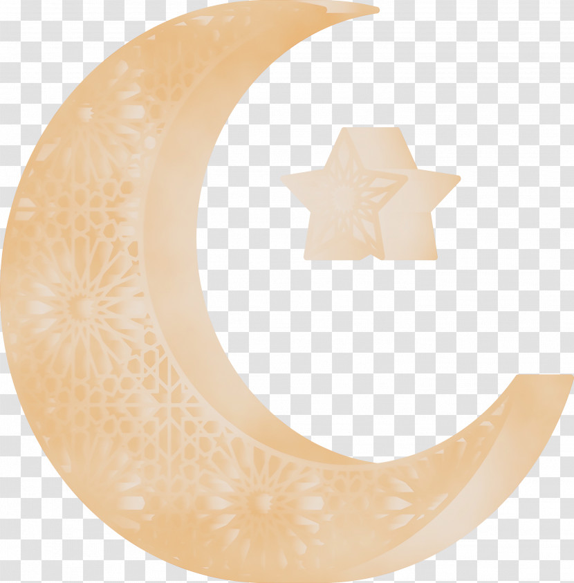 Beige Circle Crescent Symbol Transparent PNG