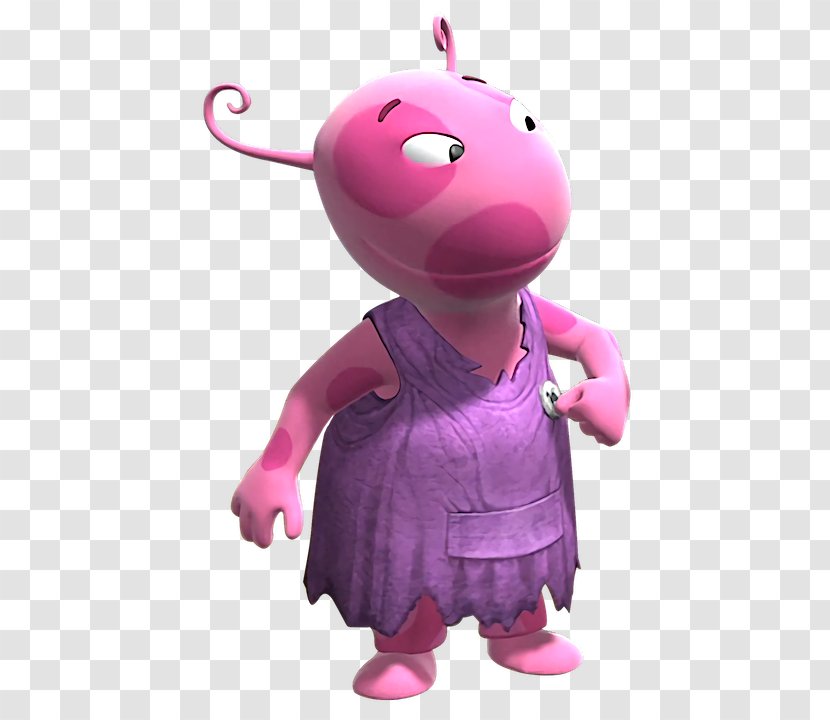 Uniqua Caveman's Best Friend Lady In Pink Hippopotamus Cartoon - Encyclopedia Transparent PNG