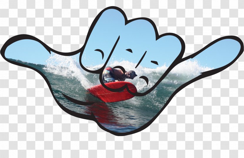 Shaka Sign Hang Ten Emoji Clip Art - Heart - Surfing Transparent PNG