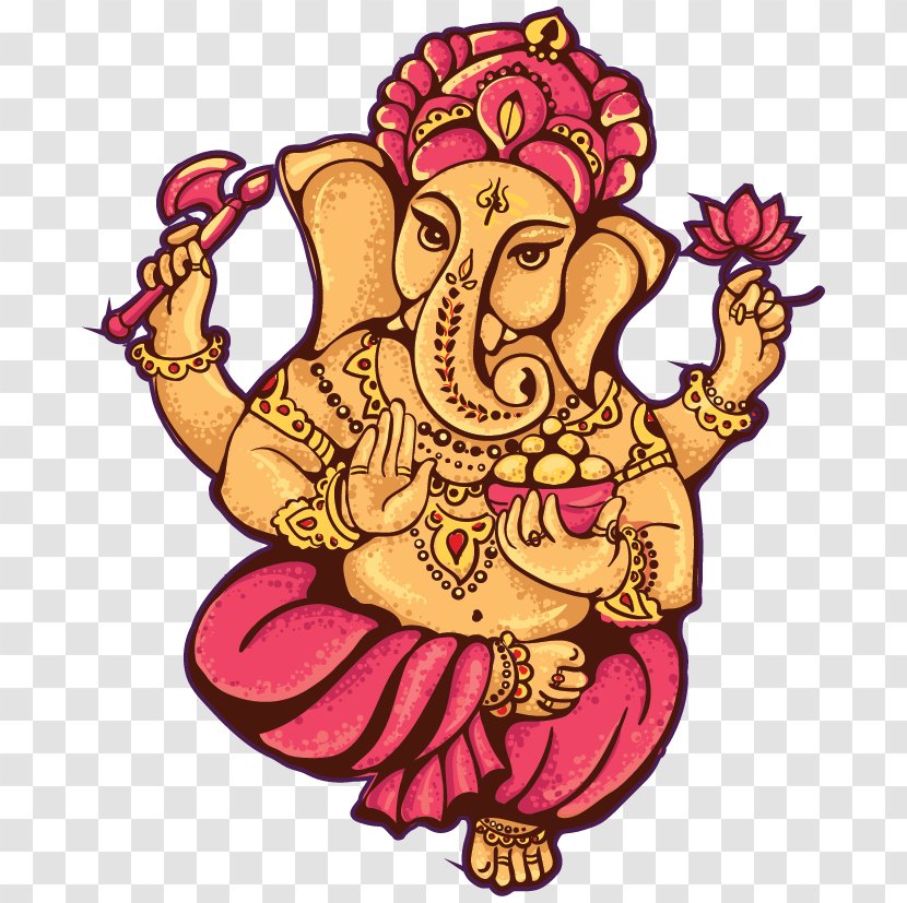 Ganesha Ganesh Chaturthi Royalty-free Art Vector Graphics - Sticker Transparent PNG