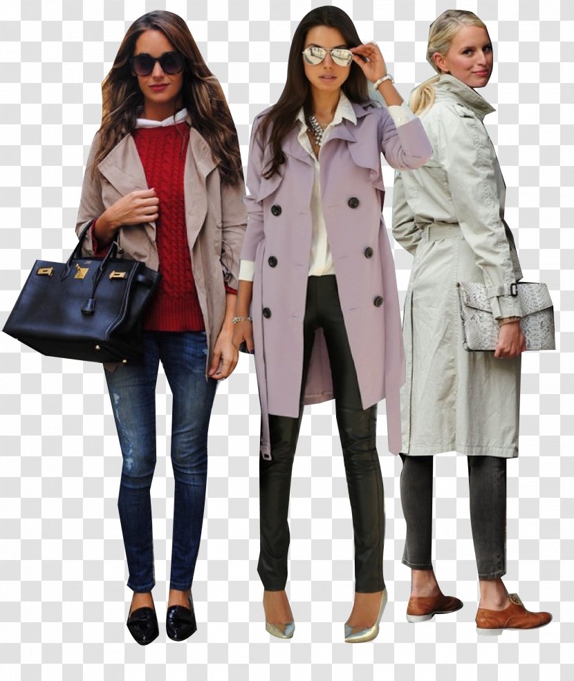 Trench Coat Fashion Outerwear Socialite Jeans Transparent PNG