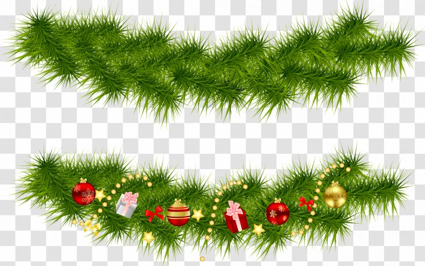 Garland Christmas Wreath Clip Art - Scrapbooking - Pine Cliparts Transparent PNG