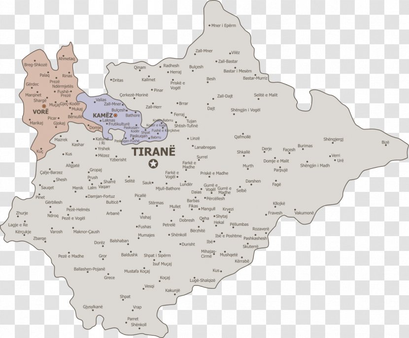 Administrative Units Of Tirana Wikipedia Wikimedia Commons Toata Harta - English - Tiran And Karvan County Transparent PNG