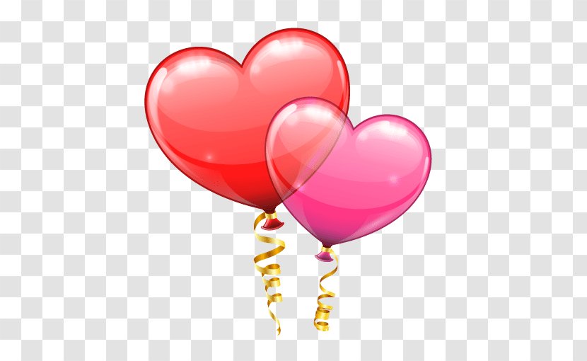 Gas Balloon Heart Clip Art - Birthday Transparent PNG