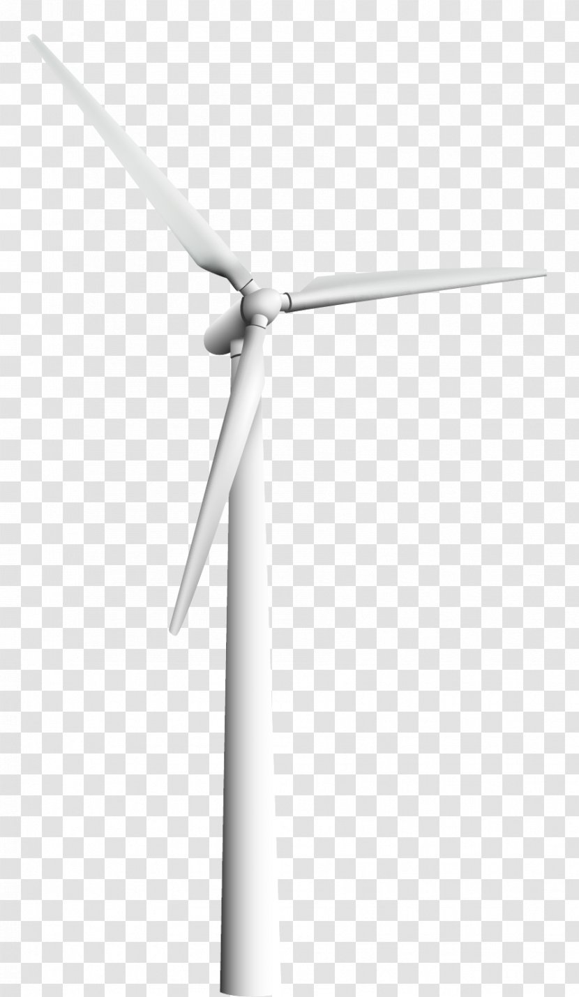 Wind Turbine Black And White Energy - Vector Windmill Power Transparent PNG