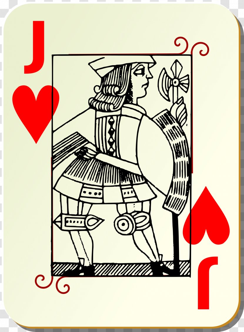 Jack Playing Card Hearts Clip Art - Suit - Cards Transparent PNG