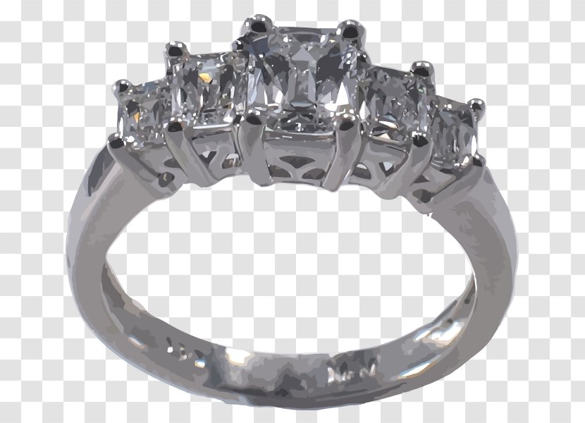 Engagement Ring Jewellery Diamond Gemstone - Jewelry Design - Vector Transparent PNG