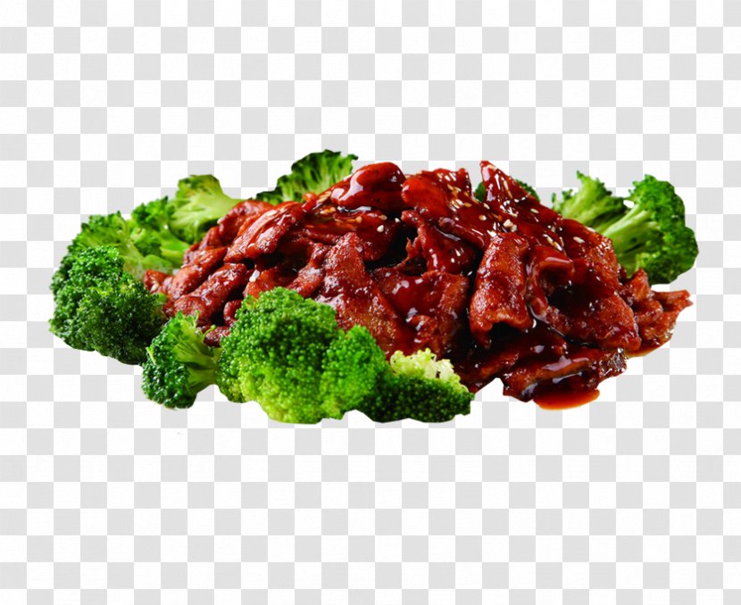 Vegetarian Cuisine Meat Beef Tenderloin Black Pepper - Broccoli - West Blue Flowers Transparent PNG