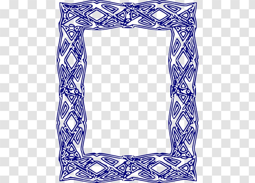 Picture Frame Clip Art - Black And White - Free Blue Borders Frames Transparent PNG
