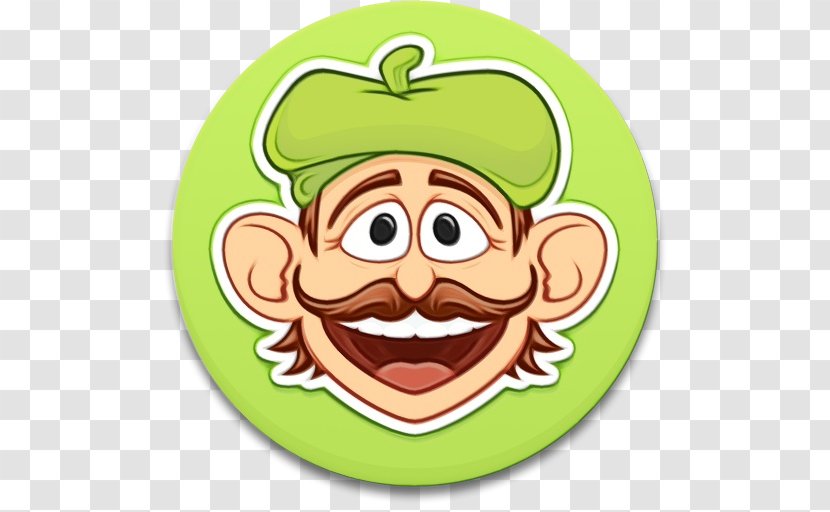 Cartoon Green Facial Expression Head Smile - Pleased Happy Transparent PNG