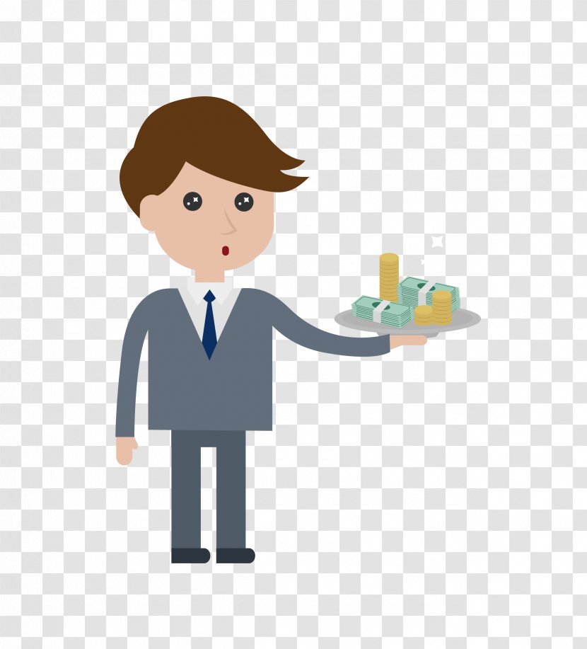 Euclidean Vector - Shape - Color Cartoon Man Holding The Dollar Transparent PNG