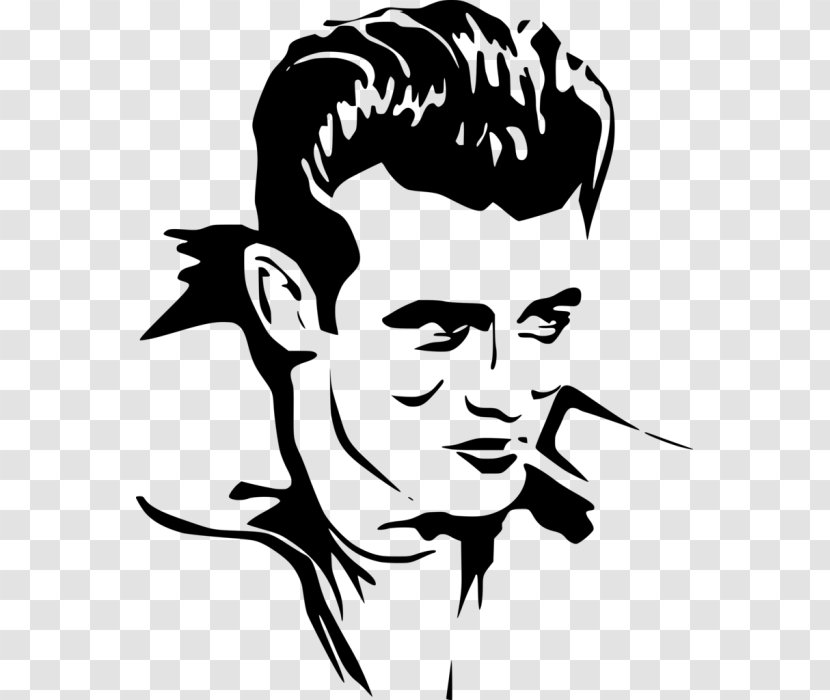 Silhouette Drawing Visual Arts Line Art - Head - James Dean Transparent PNG