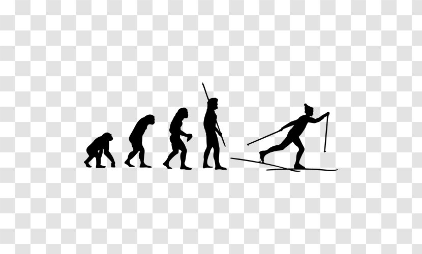 Neanderthal T-shirt Evolution Ski Poles Homo Sapiens - Pole Transparent PNG