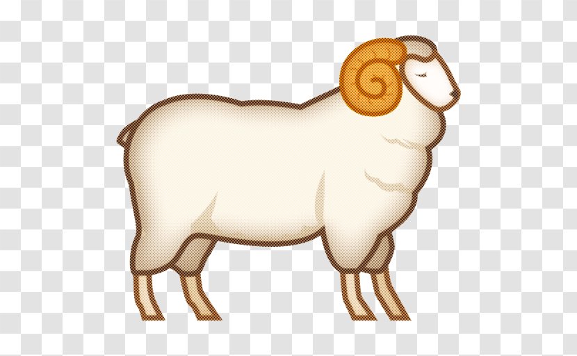 Cartoon Sheep - Fawn - Horn Transparent PNG
