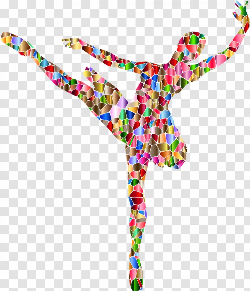 Ballet Dancer Silhouette - Tree - Colorful Shoes Transparent PNG