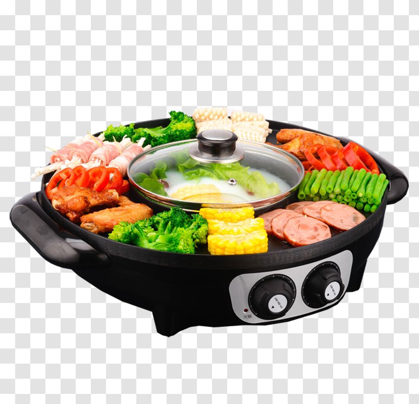 Thai Suki Sukiyaki Hot Pot Shabu-shabu Frying Pan - Home Appliance - Korean Household Electric Barbecue Pits Transparent PNG