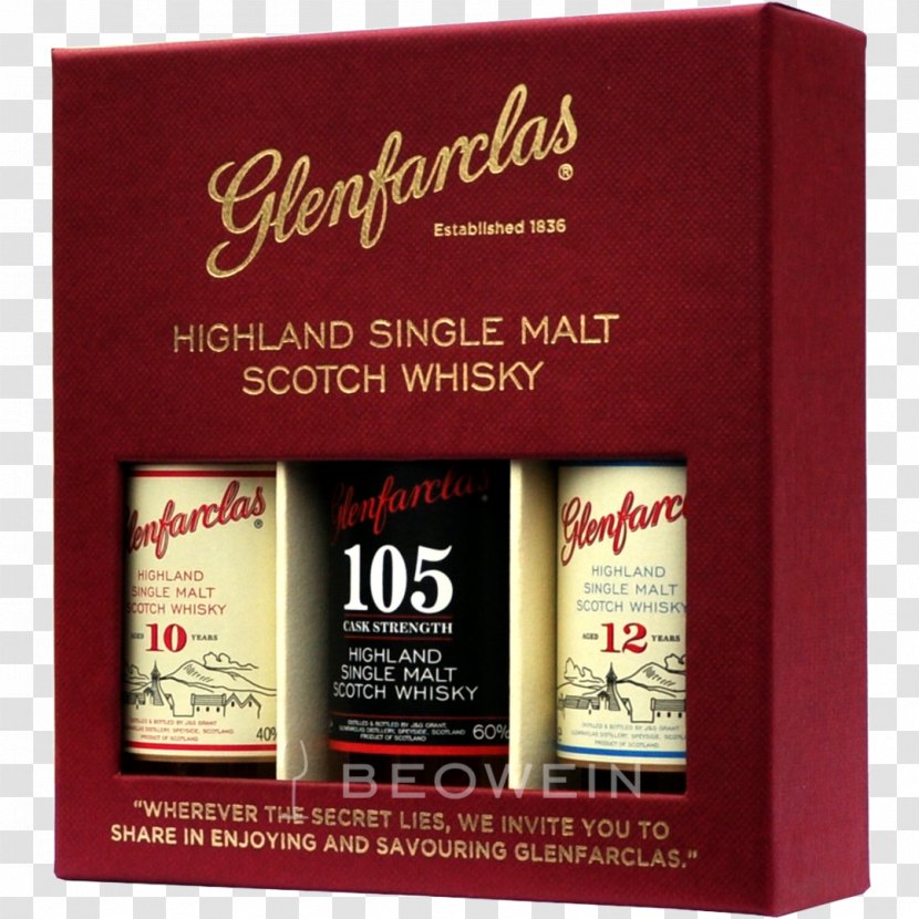 Whiskey Single Malt Scotch Whisky Glenfarclas Distillery - Miniature - Distilled Beverage Transparent PNG