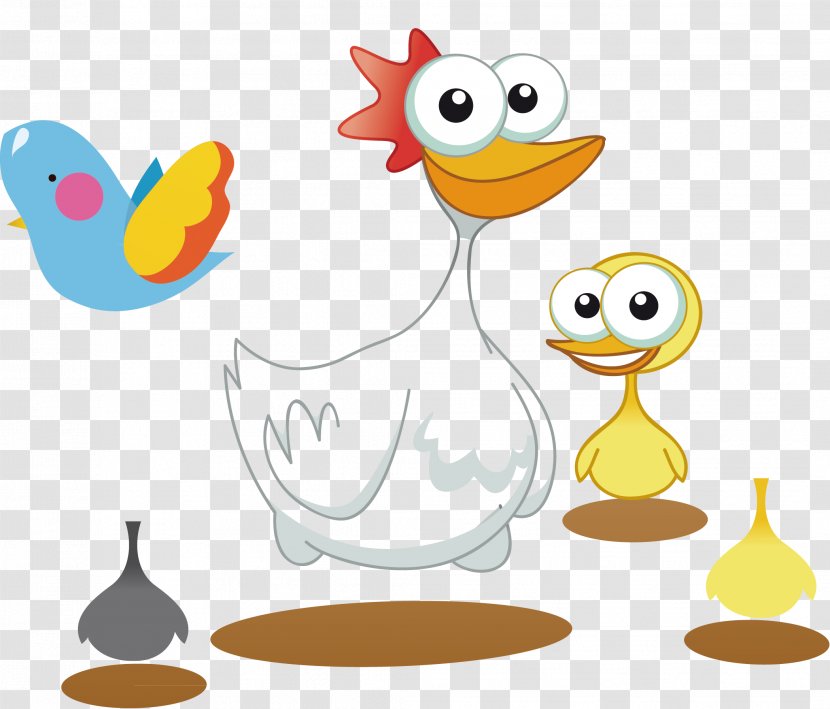 Duck Clip Art - Bird - Ducklings Hand-painted Patterns Children's Painting Transparent PNG