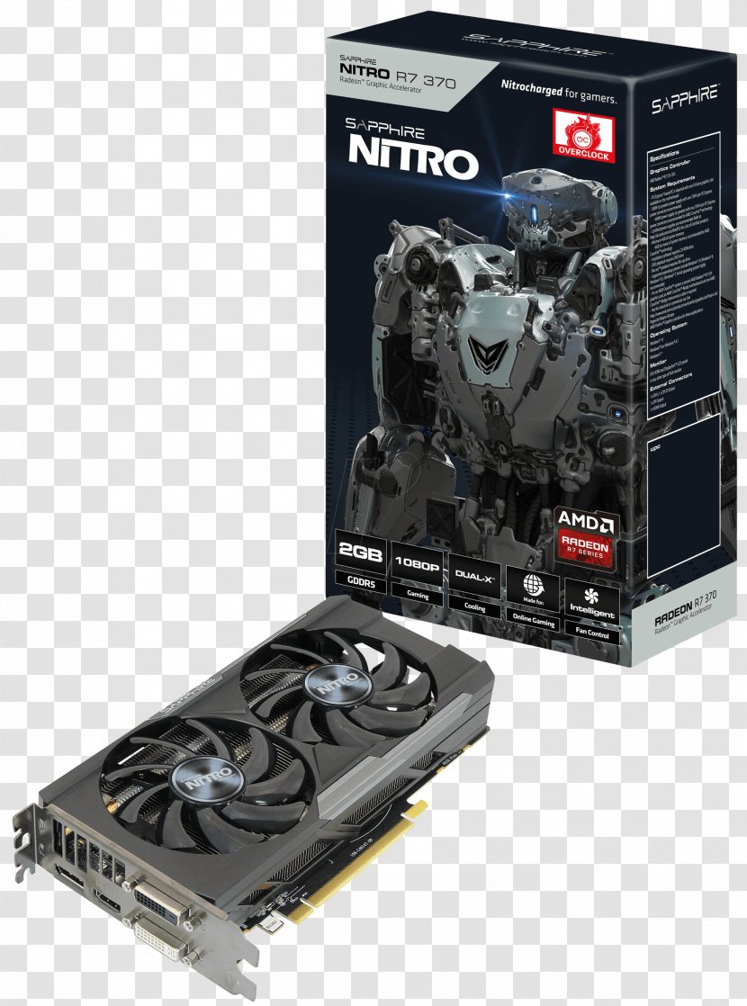 Graphics Cards & Video Adapters Sapphire Technology AMD Radeon R7 370 GDDR5 SDRAM - Electronic Device - Proportional Myoelectric Control Transparent PNG