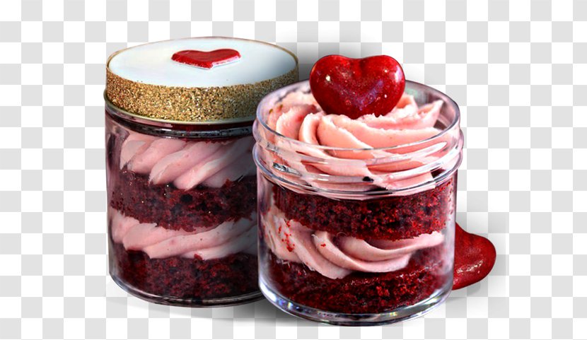 Red Velvet Cake Cupcake Layer Frosting & Icing Apple - Jar Transparent PNG