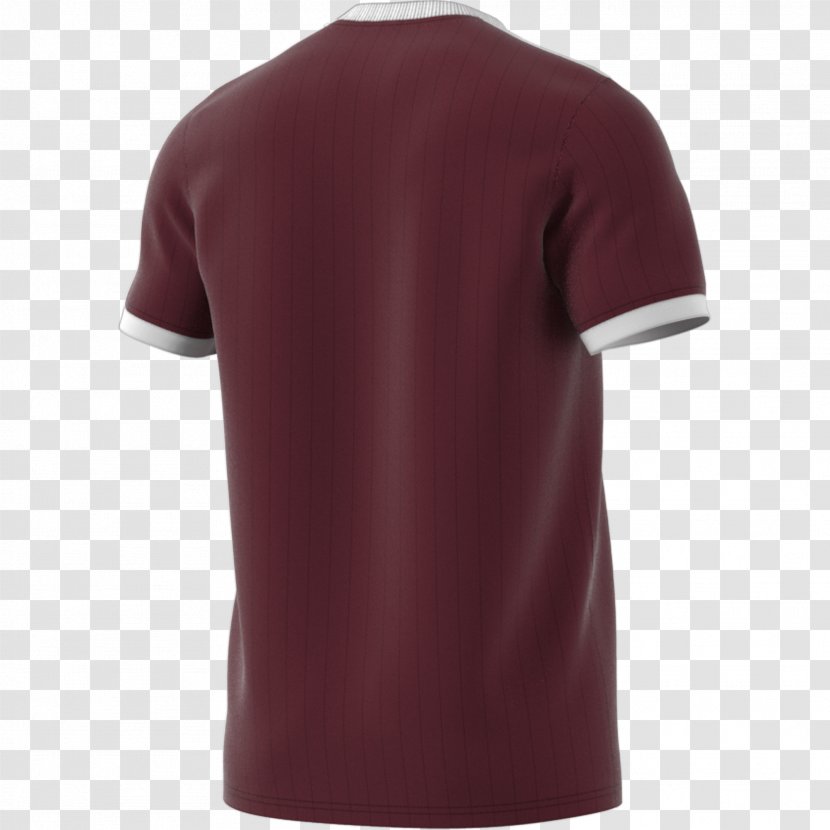 T-shirt Tennis Polo Maroon Neck Shirt - Sleeve - Sports Uniform Muckup Transparent PNG
