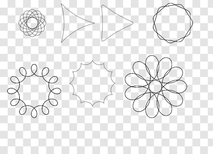 Line Art Ornament Islamic Geometric Patterns Clip - Black And White - Flora Transparent PNG