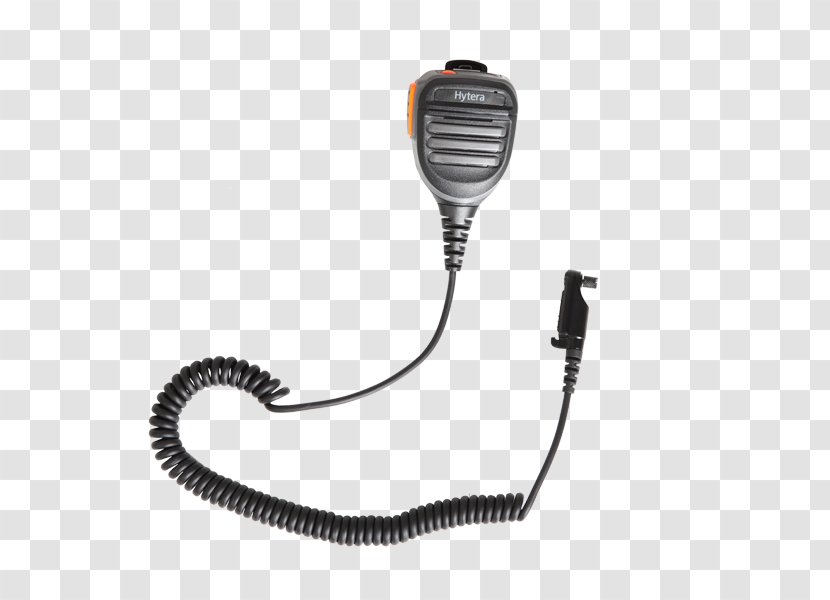 Microphone Two-way Radio Loudspeaker Headset Hytera - Communication Accessory Transparent PNG