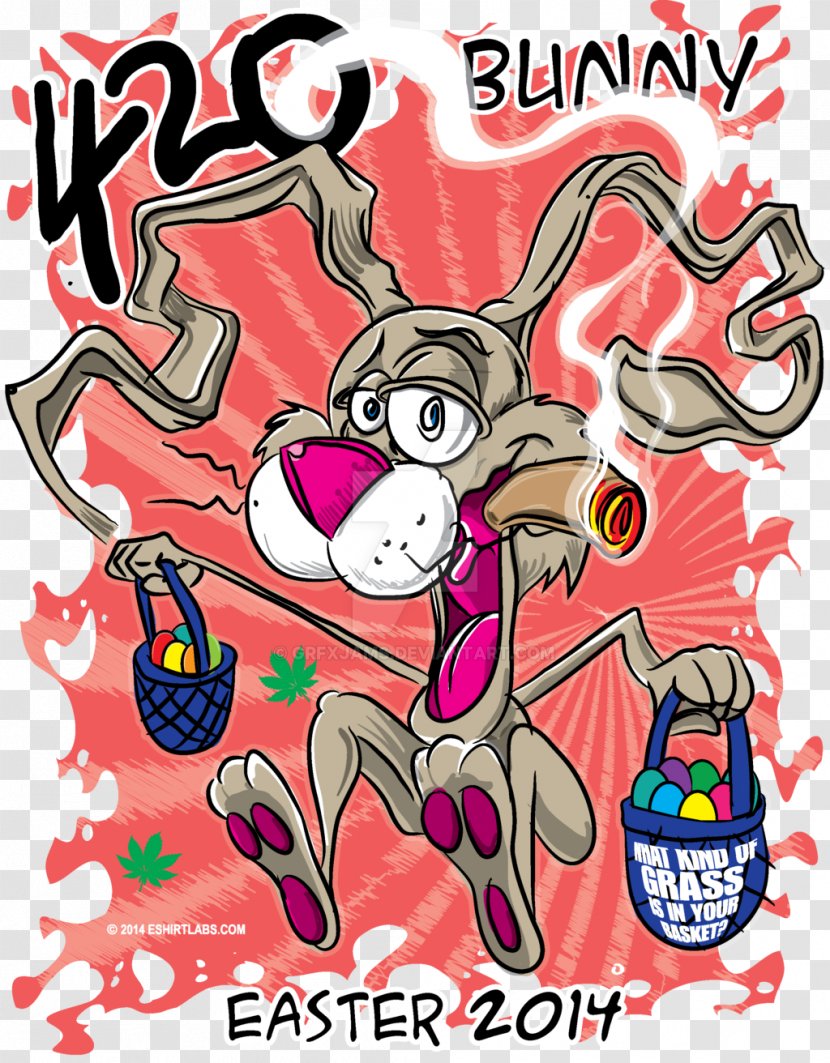 Easter Bunny 420 Day Cannabis Rabbit - Heart Transparent PNG