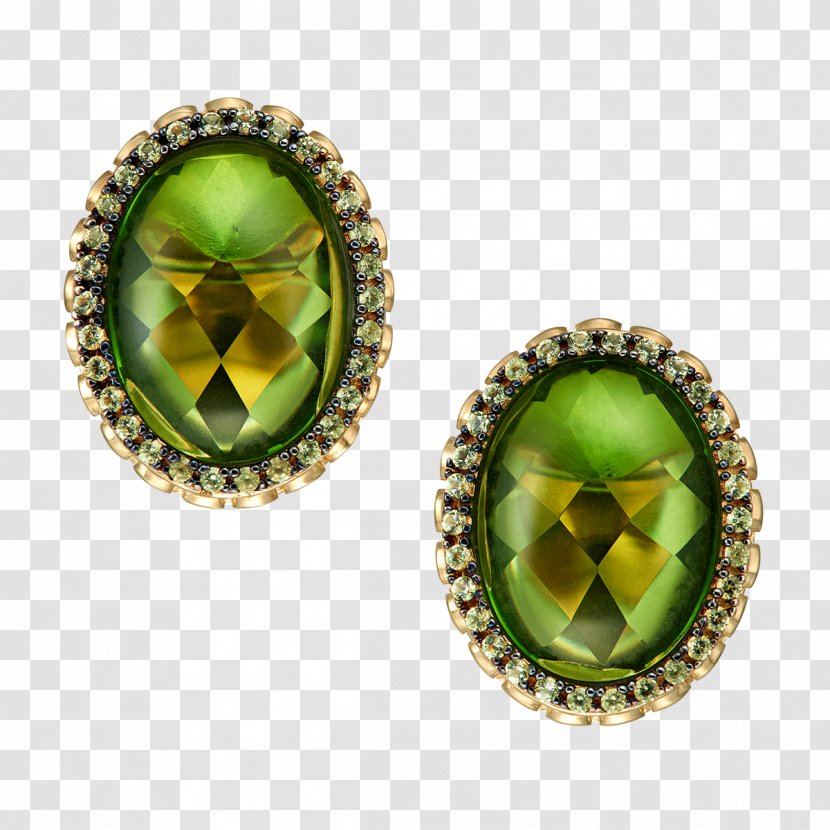 Gemstone Earring Jewellery Gold - Green - Earrings Transparent PNG