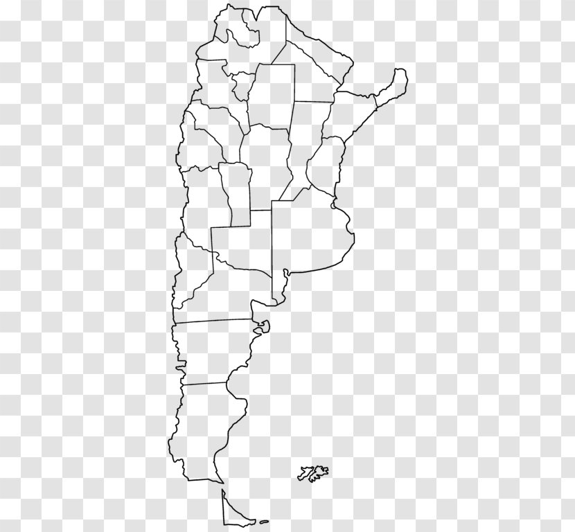 Argentina Blank Map Argentine Northwest Geography - Black And White Transparent PNG