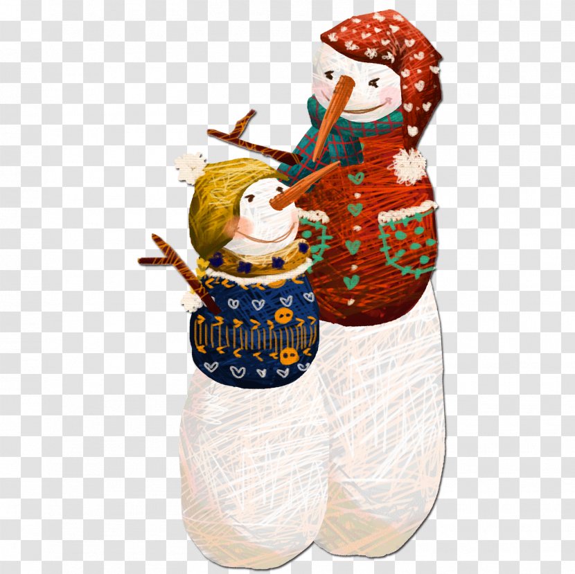 Christmas Eve Snowman Illustration - Cartoon Transparent PNG