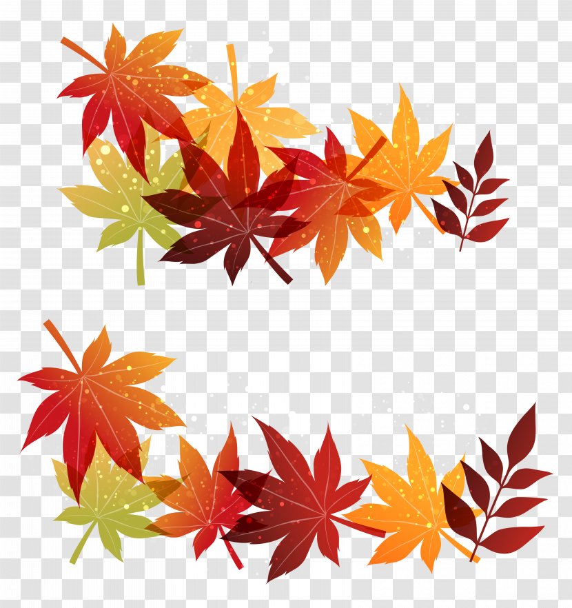 Autumn Leaf Color Clip Art - Decorative Arts - Fall Leaves Decoration Clipart Image Transparent PNG
