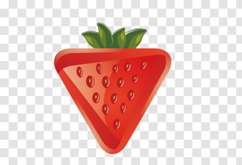 Strawberry Auglis Cartoon Aedmaasikas - Crystal Fruit Transparent PNG