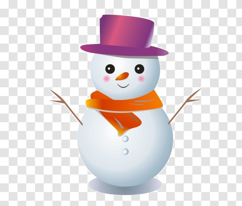 Snowman - Hat - Cartoon Transparent PNG